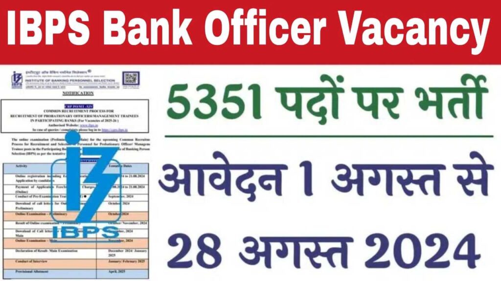 IBPS Bank Officer Vacancy 2024