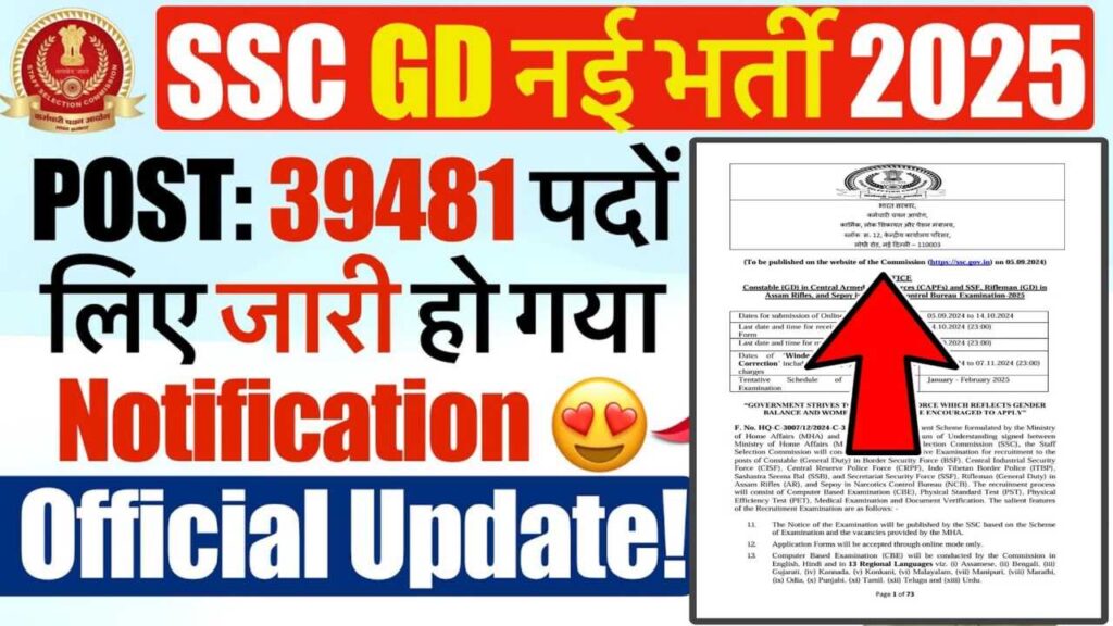 SSC GD Vacancy 2024